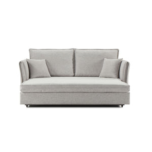 Oren - Chenille Sleeper Sectional Sofa With Storage 2 Toss Pillows - Gray - Best Buy Furniture