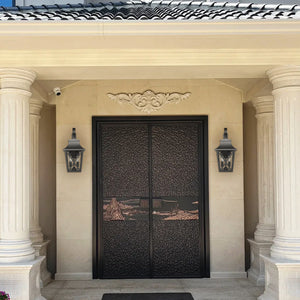 Black Outdoor Wall Lantern 2-Light