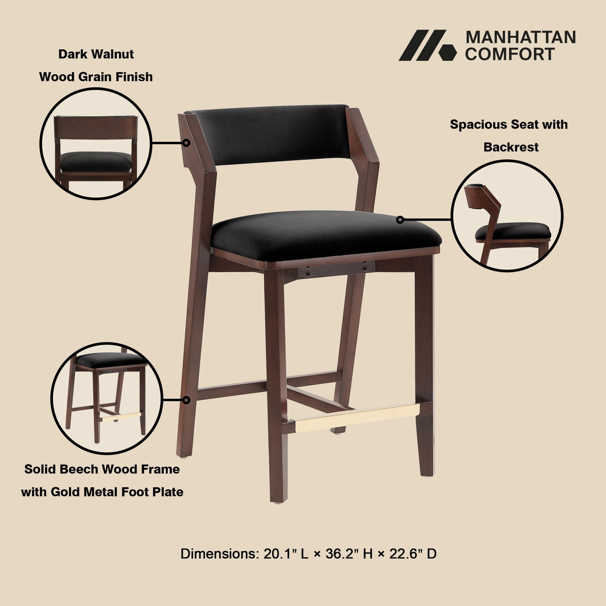 Patricia - Counter Stool