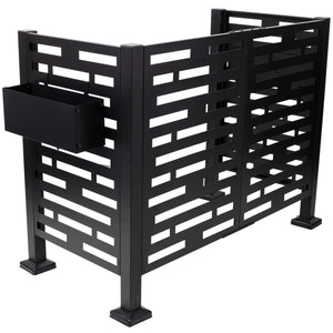 4x2 Ft Metal Air Conditioner Fence with Planter Boxes
