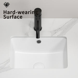 16 Inch Rectangle Undermount Bathroom Sink