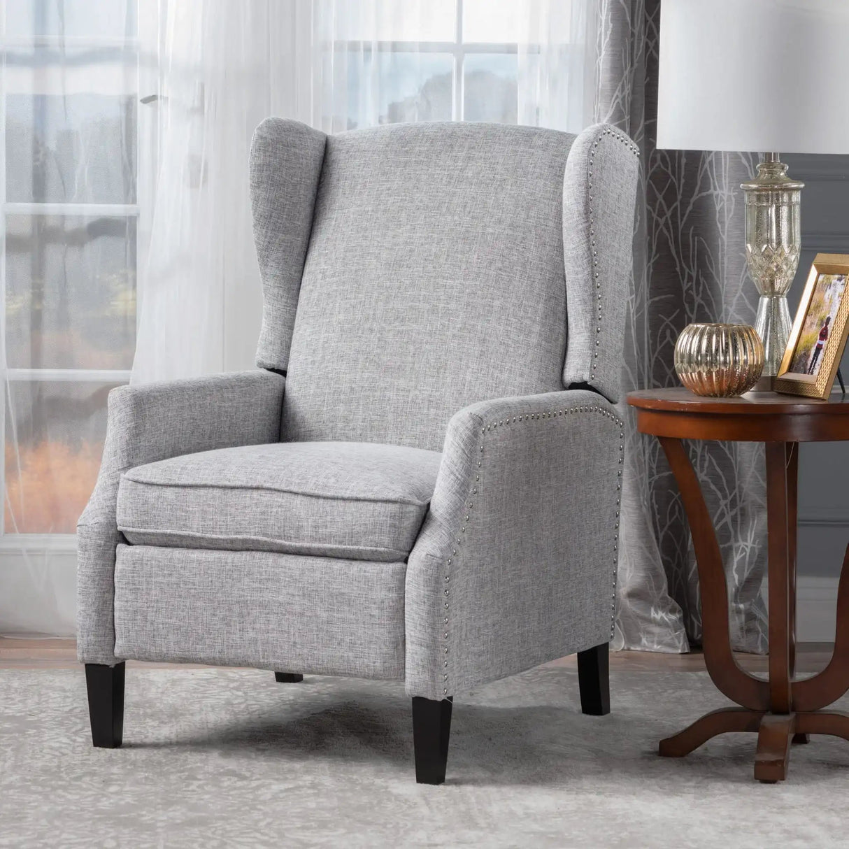 Westeros Wing Back Fabric Upholstered Recliner - Best Buy Furniture