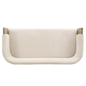 48.5" Upholstered Solid Loveseat (Natural Ash+Almond)