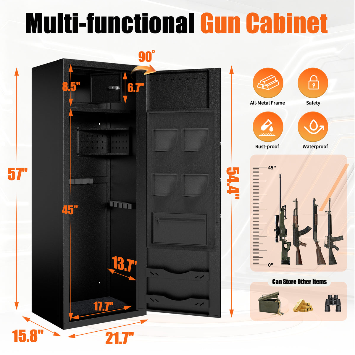 Biometric Large Gun Safe with Fingerprint Password Lock