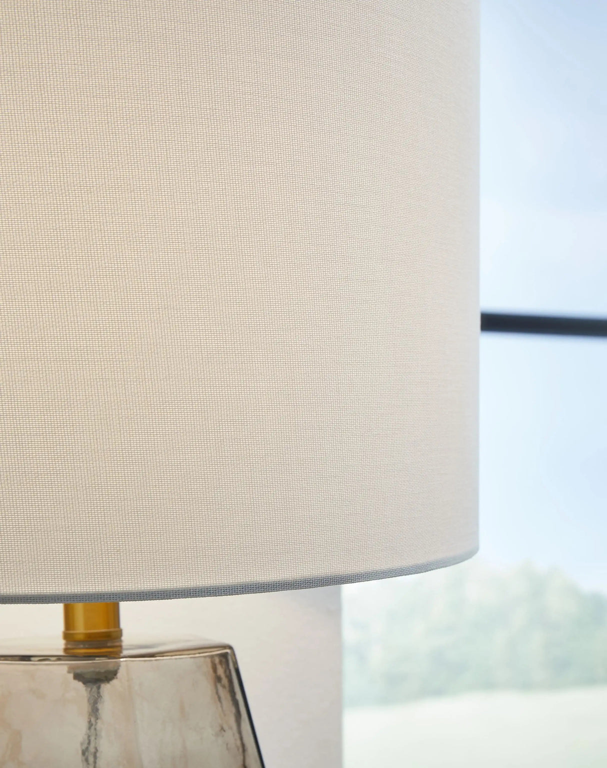 Taylow - Glass Table Lamp - Gray - Best Buy Furniture