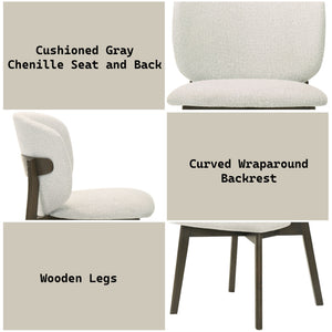 Mallin - Side Chair (Set of 2) - Gray / Walnut
