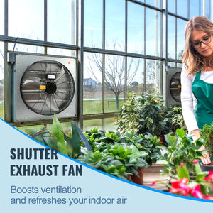 24'' Shutter Exhaust Fan with High-Speed 3320 CFM Airflow