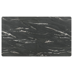 Bellingham - Dining Table With Self Storing Extension Leaf - Black Marble-Look Sintered Stone