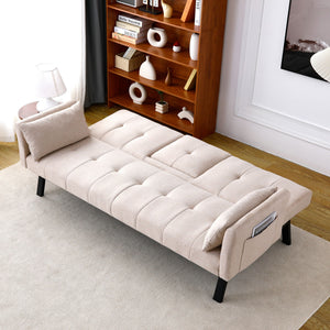 Sofa Bed With Foldable Design And Cup Holder