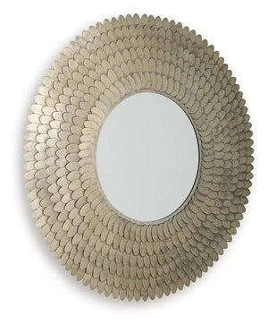 Wrightmund - Accent Mirror - Champagne Finish - Best Buy Furniture
