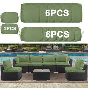 14-Pack Cushion Slipcovers Set for Wicker Rattan Sectional Sofa