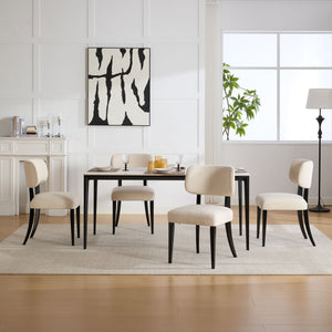 Kitchen Dining Chairs (Set of 2) - Cream