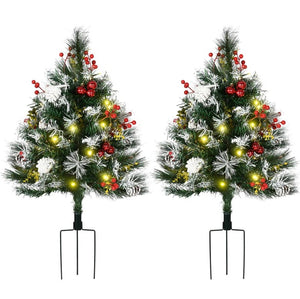 Artificial Christmas Tree, Festive Outdoor Christmas Porch Decor Set