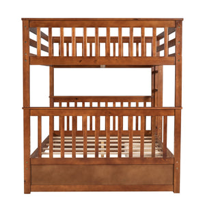 Bunk Bed With Ladders And 2 Storage Drawers