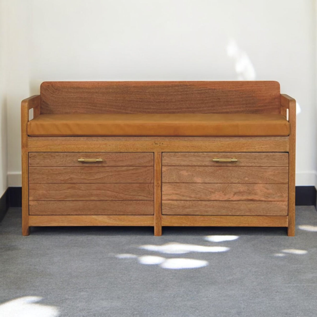 Oxford Oak-ish 2-Drawer Storage Bench