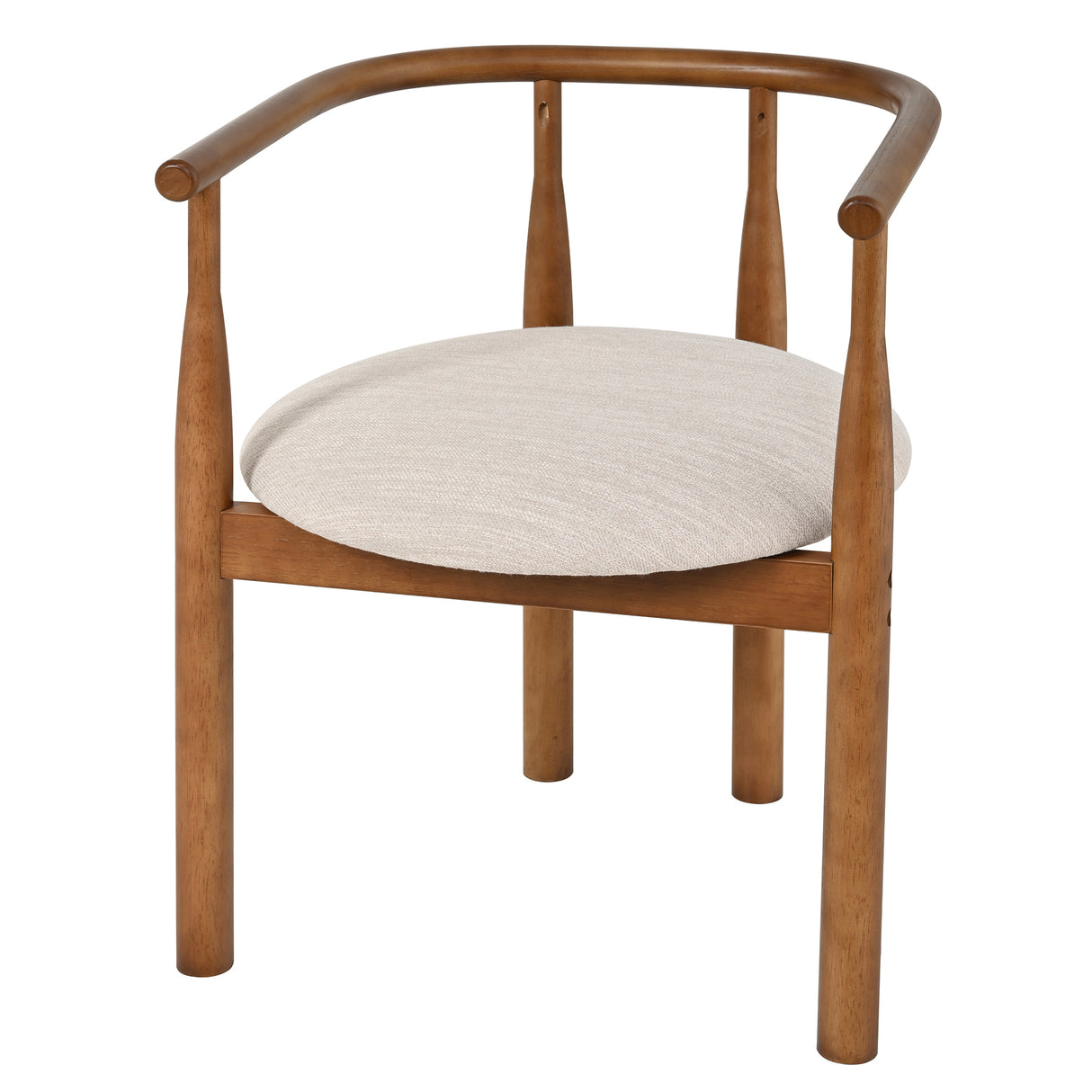 7 Pieces Modern Oval Dining Set, Rustic Farmhouse Solid Wood
