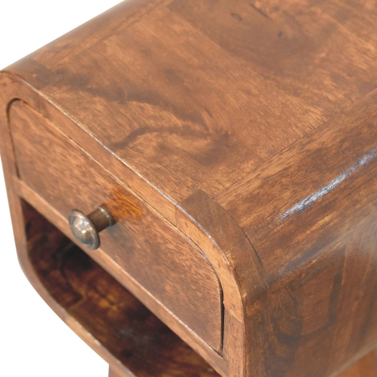 Solid Wood Extra Mini Chestnut Curve Lower Nightstand