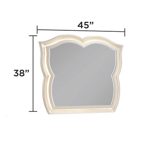 Flora - Framed Mirror With LED Lighting (Dresser Not Included) - Champagne