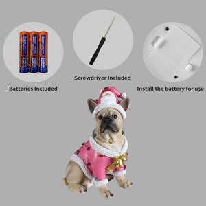 Christmas French Bulldog Statue
