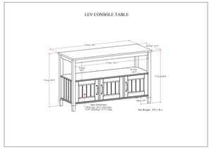 Lev - Console Table - Smoky Brown