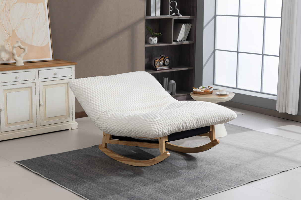 Bean Bag Rocking Chair with Solid Wood Frame