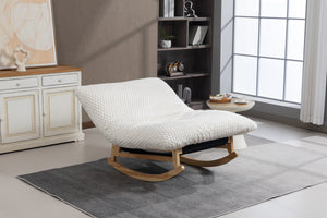 Bean Bag Rocking Chair with Solid Wood Frame