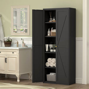 Adjustable 2 Door Storage Cabinet With Adjustable Shelves
