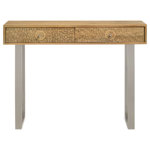 Harmony - 2 Drawer Table With Sled Base In Tones Accents - Natural