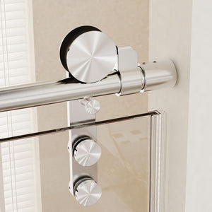 Frameless Single Sliding Shower Doors With Towel Rail & Handle