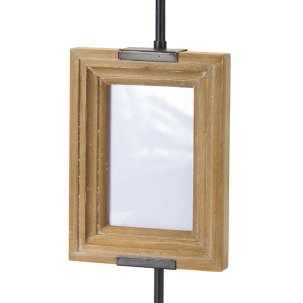 Wood picutre frame on stand 14.25"h