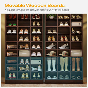 10 Tier Shoe Storage Cabinet With 30 Cubbies