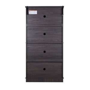 Modern Sideboard Buffet With 4 Mirrored Doors, Adjustable Shelves