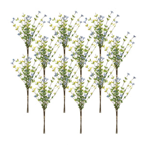 Blue-Berry-Foliage-Spray-(Set-of-12)-Artificial-Flowering-Plants