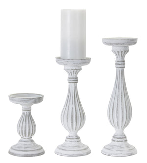 Traditional-white-washed-wooden-candle-holder-(set-of-3)-Candle-Holders