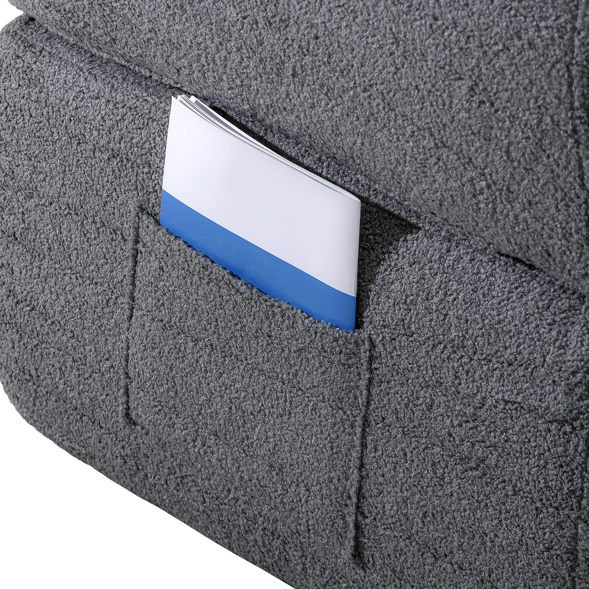 Folding Sofa Bed - Convertible Teddy Bear Fabric Sleeper