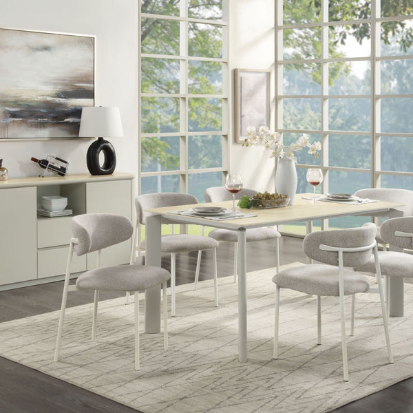 Ingram - Ceramic Top Dining Table - Light Gray - Best Buy Furniture