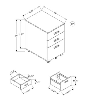 File Cabinet, Rolling Mobile, Storage Drawers, Printer Stand, Office, Work, Contemporary, Modern