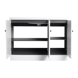 Contemporary Freestanding Bathroom Vanity With Resin Sink & Soft-Close Cabinet Doors