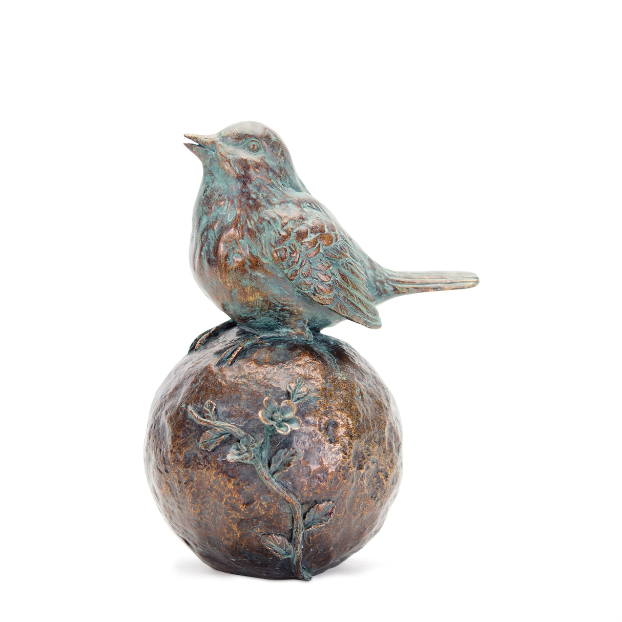 Perched Bird on Orb with Bronze Finish (Set of 2)