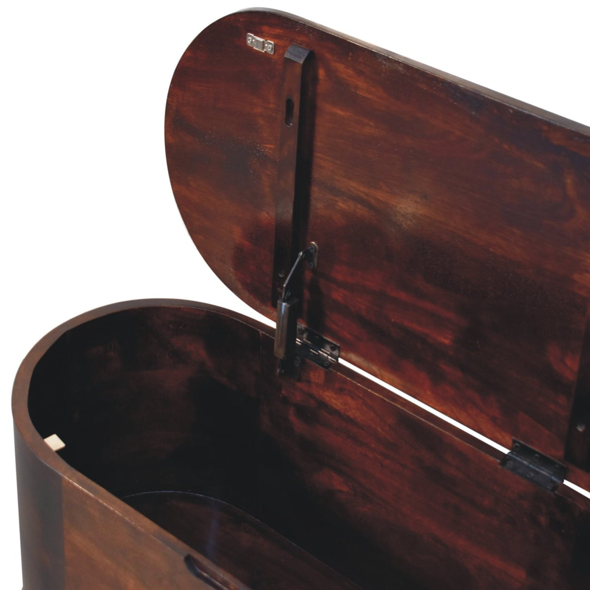 Solid Wood Light Rounded Lid-up Blanket Box