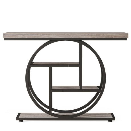Console Table With 4-Tier Design For Living Hallway