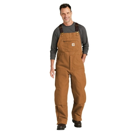 Carhartt Men's Loose Fit Insulated Bib Overall - Brown