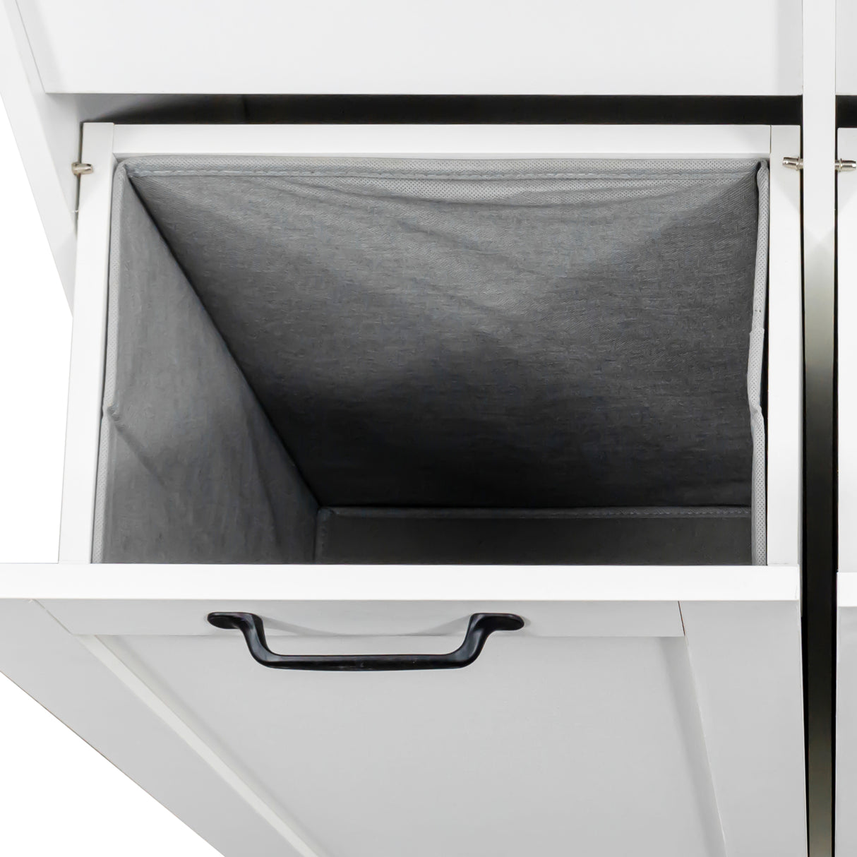 Laundry Cabinet with Doors and Shelf, Tilt-Out Laundry Hamper, Multiple Storage Space