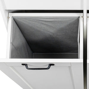 Laundry Cabinet with Doors and Shelf, Tilt-Out Laundry Hamper, Multiple Storage Space