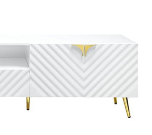 Gaines - High Gloss TV Stand - White - Best Buy Furniture