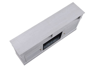 Terra - TV Stand Console With Fireplace - White Walnut