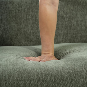 87.4" Modern Minimalist Curved Block Sofa