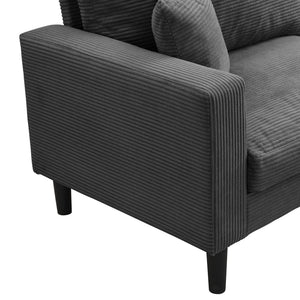 Modern Upholstered 2 Piece Sofa Set With 3 Seater And 2 Seater