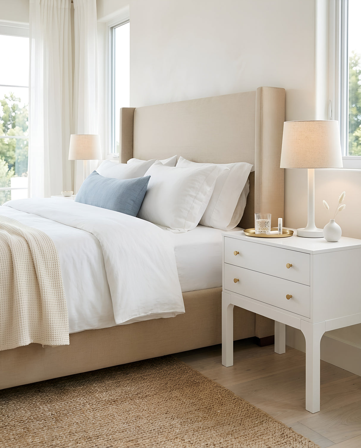 Alonso 2-Drawer Modern Nightstand