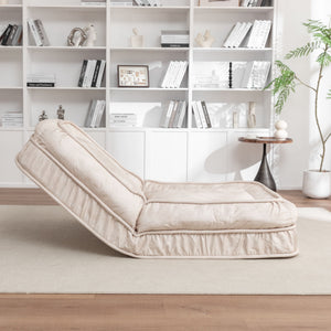 Upholstered Human Dog Bed And Pets, Bean Bag Floor Sofa With Massage Pillow, 5 Adjustable Positions & 2 Soft Pillows